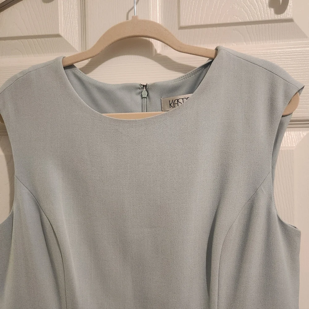 NWOT Kasper Mint Green Crepe Sheath - Picture 5 of 7